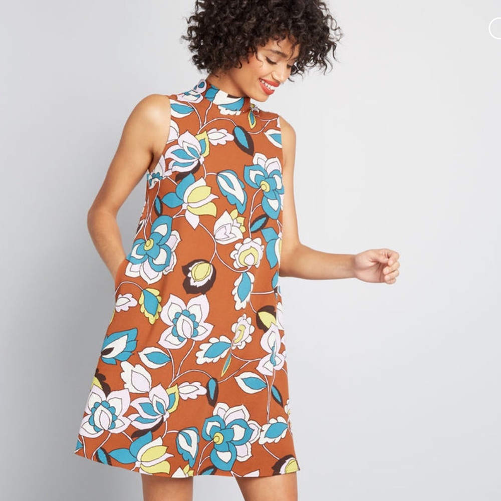 MODCLOTH | Plus In With Excitement Mock Neck Dress 3X